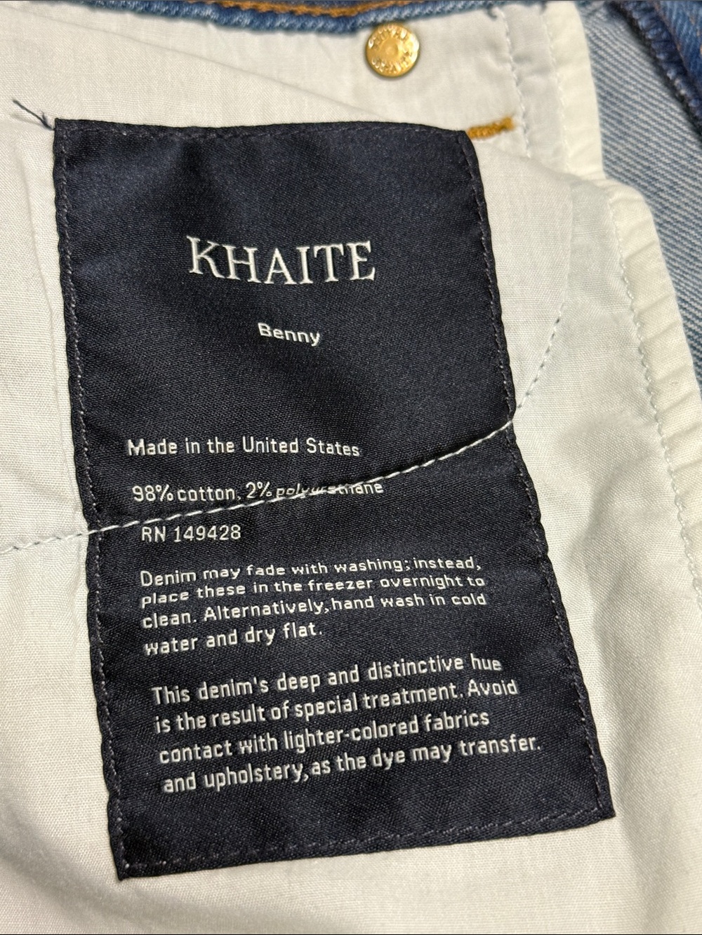 Khaite Benny Kick Flare Jeans 28 High Rise Stretch Denim Designer Luxury - Picture 6 of 7
